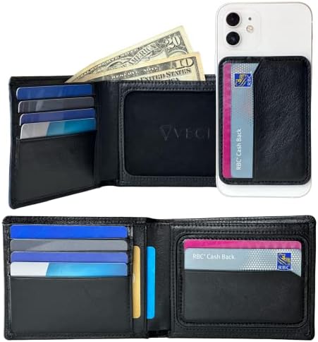 VECI 2-in-1 MAGSAFE תואם ארנק דו-פולד של גברים עם ארנק/מחזיק כרטיסים ניתנים לניתוק-עיצוב מודולרי עם חתך דק ומגנטי לשימוש עם iPhone