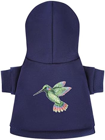 קפוצ'ונים של חיות מחמד של Hummingbird סוודר כלבים חמים רכים חליפות חיות מחמד דפוס עם כובעים