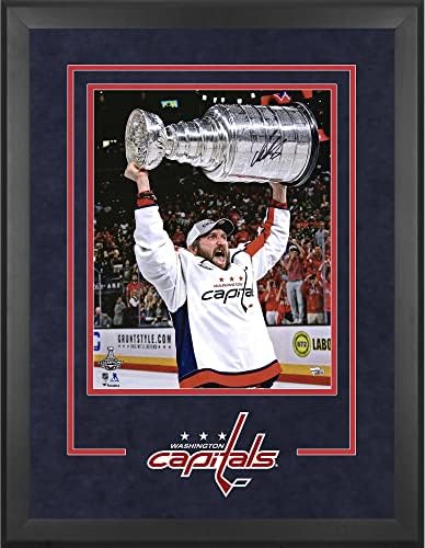 אלכס אובצ'קין וושינגטון בירות 2018 אלופת גביע סטנלי דלוקס ממוסגרת חתימה 16 x 20 צילום גביע - תמונות NHL עם חתימה