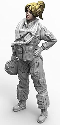 גודמואל 1/32 מדע בדיוני נשי טייס חייל שרף חייל דגם אינו מורכב ולא צבוע מיניאטורי שרף דגם ערכת
