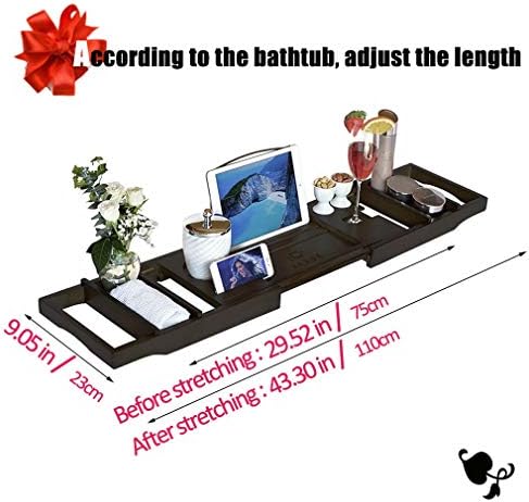מגש גשר קאדי אמבטיה במבוק אמבטיה קאדי אמבטיה מתכווננת עם קופסת סבון X1 מגש אמבט