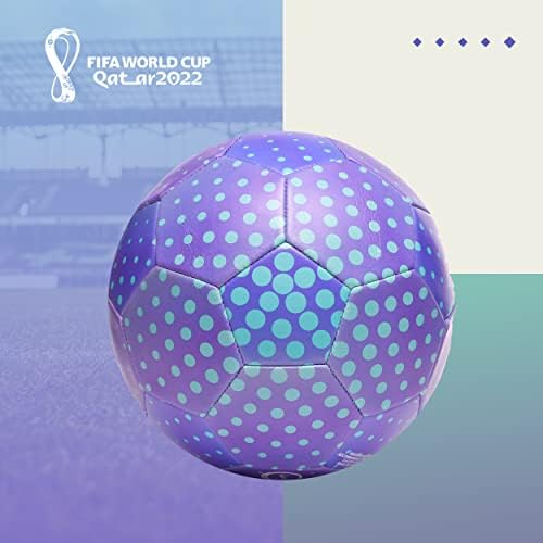קאפלי ספורט מונדיאל קטאר 2022 טורניר כדורגל כדור מזכרות תצוגה, מורשה רשמית כדורגל עבור נוער ומבוגרים שחקני כדורגל, לשחק בהיר