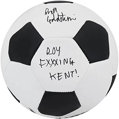 ברט גולדשטיין חתום על ווילסון שחור לבן בגודל 5 כדור כדורגל w/רוי fxxxing kent - כדורי כדורגל עם חתימה