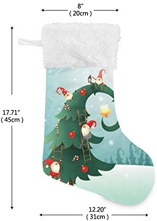 עץ חג המולד Pimilagu מעוטר בגמדים סקנדינביים גרבי חג המולד 1 חבילה 17.7 , גרביים תלויים לקישוט חג המולד