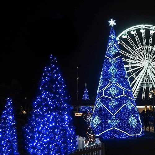 אורות חג מולד של Blissun, סט אור חוט ירוק בן 50 ספירות, אור מיתר מוטות של חג המולד המופעל על סוללה עם 8 מצבים, אורות פיות בגודל 16 רגל