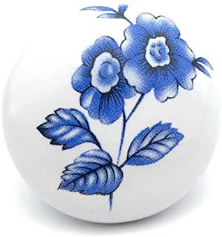 ארון פרחים כחול מושך פריחת פריחת מגרה לבנה ידית קרמיקה קרמיקה ידית חרסינה מושכת מושכת ידיות דלת מטבח חומרה)