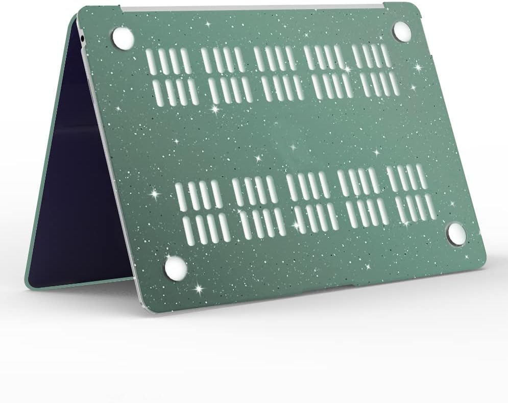 ANBAN תואם ל- MacBook Air 13 אינץ 'מארז 2021 2020 2019 2018 A2337 M1 A2179 A1932 עם מזהה מגע, נצנצים מחשב נייד חלקה מחשב נייד קשיח קשיח