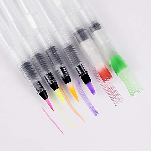 12 חתיכה בצבעי מים מברשת עט, למילוי חוזר מים מברשת עטים בצבעי מים עטי צבע עבור ציור סמנים