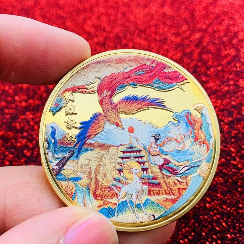 סין המדהימה של סין דונהאנג זהב מצוירת אטרקציות תיירים אוסף מטבעות אוסף מטבעות מצוירות מטבעות מטבעות זהב מצוירות