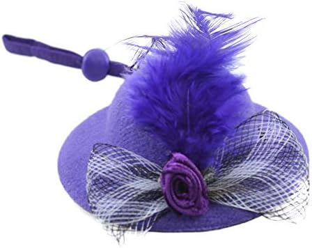 Vomvomp 3 אריזת כובעי עוף עם כובע רצועת סנטר אלסטי מתכווננת כובע חיות מחמד זעיר