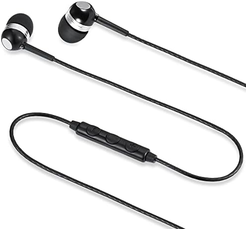 אוזניות באוזן באזורים עם מיקרופון-חוט אודיו קל משקל נטול סבך, קווי 3.5 ממ שקע