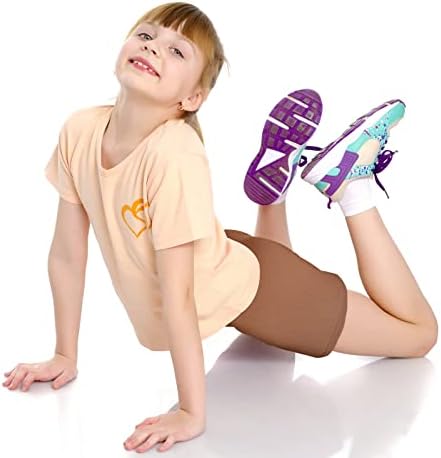 Boyiee 8 חבילה בנות ריקוד מכנסיים קצרים אופניים מכנסיים קצרים התעמלות יוגה קצרים בטיחות פעילה תחת מכנסי שמלה