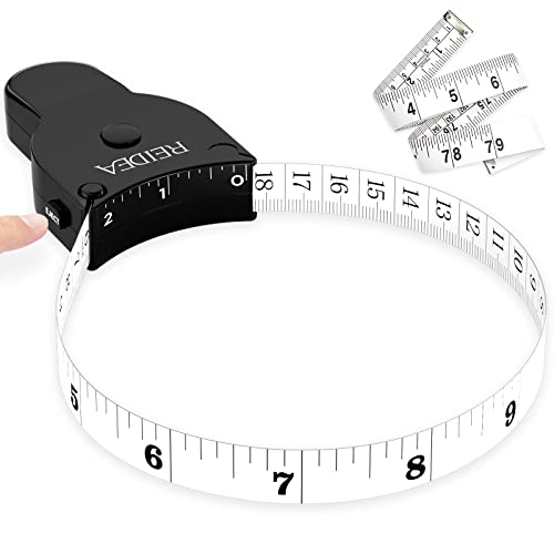גוף סרט מדידה אחד יד מדידה עצמית קלטת עבור מעקב משקל אובדן, חייטות, עבודות יד, בגדים, 60 אינץ, שחור