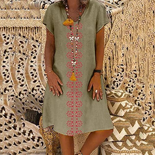 שמלת שרוול 3/4 לנשים, יבול שרוול קצר שמלת טוניקה עסקית לנשים אביב מודרני דק פייזלי