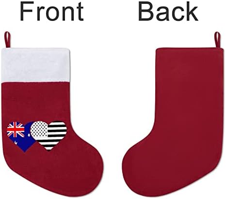 דגל אוסטרלי ודגל אמריקאי חג המולד תלול גרב גרב סנטה חמוד לקישוטי עץ חג המולד מתנות קישוטים