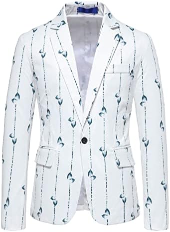 ז'קט חולצה מזדמן של ZDFER לגברים אופנה הדפס מפוספס מעיל עסק