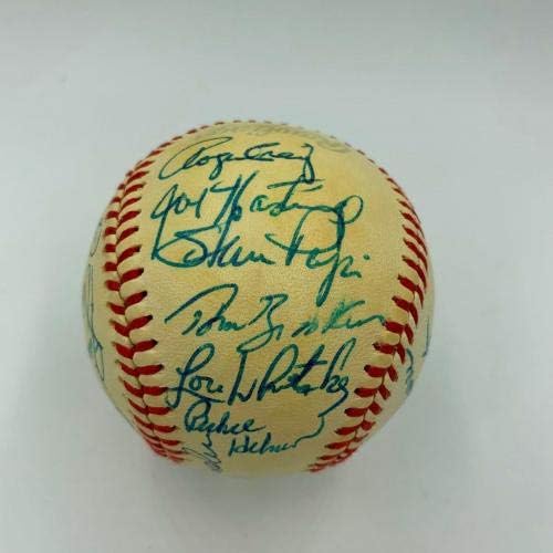 1980 צוות דטרויט טייגרס חתם על בייסבול 28 SIGS SPARKY ANDERSON TRAMMELL JSA - כדורי בייסבול חתימה