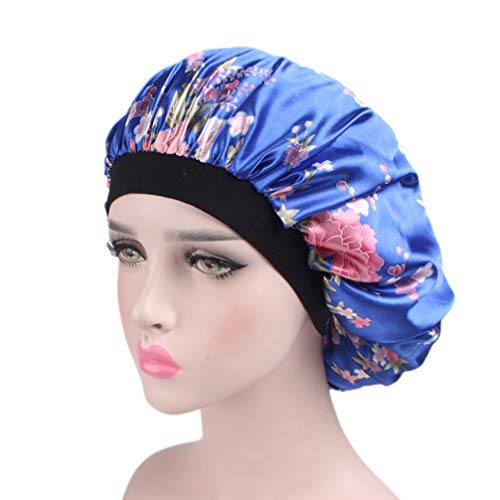 Tendycoco 3 pcs רחב סאטן סאטן מכסה מכסה מכסה מקלחת כובע שיער מגן שיער כובע שינה לנשים