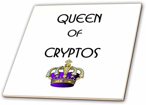 3תמונת רוז של סקריפט אומרת מלכת הקריפטוס עם כתר מפואר סגול - אריחים