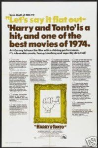 הארי וטונטו - 27x41 פוסטר סרט מקורי פוסטר אחד 1974 מקופל