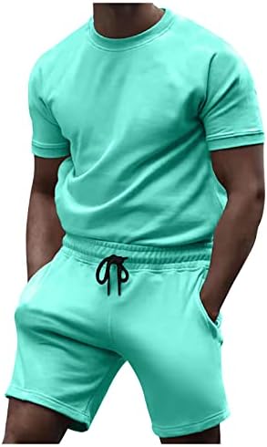 מכנסיים קצרים ומכנסי מכנסיים קצרים של Ymosrh הגדירו בגדי ספורט 2 חלקים תלבושות קיץ תלבושות קיץ חולצת מכנסיים מזיעה מכנסיים קצרים אתלטים