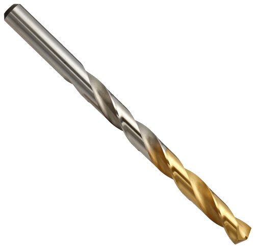Yg-1 d1gp מהירות גבוהה פלדה זהב-p מקדח עבודה, גימור פח, שוק ישר, ספירלה איטית, 135 מעלות, אורך 17/64 קוטר x 4-1/8
