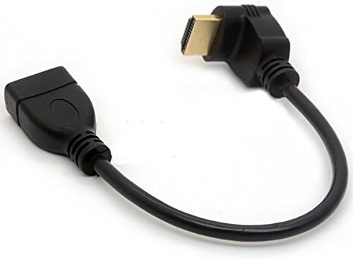 כבל HDMI זווית ימנית HDMI להוביל את הזכר למתאמים נשיים עם Ethernet תומך ברזולוציות 4K UHD 3D עבור HDTV TFT LCD צגי 20 סמ