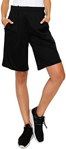 אטלוט - מכנסיים קצרים רופפים באורך הברך לנשים עם כיסי צד ושרוך-נהדר לאימון, חדר כושר , ספורט, ריצה ויוגה