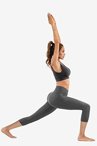 מכנסי יוגה במותניים גבוהות של Lingswallow - מכנסי יוגה עם כיסים בקרת בטן, 4 דרכים אימון המריץ חותלות יוגה