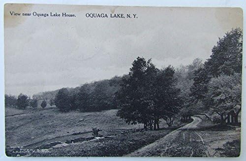 גלוית וינטג נוף ליד אגם אוקאגה הבית אגם אוקאגה ניו יורק ניו יורק