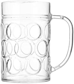 שקוף בירה ספל כוס אקריליק בירה שתיית כוס מיץ כוס מים ביתיים כוס עם ידית לבית בר