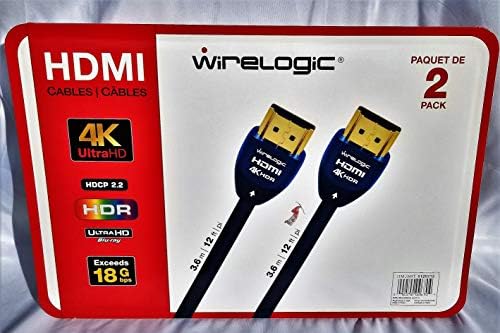 Wirelogic 12 מטרים ספיר HDMI כבל 2 חבילה