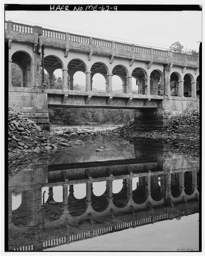 צילום היסטורי: גשר דאקטראפ, נהר דאקטראפ, לינקולנוויל, מחוז וולדו, מיין, אני, האר, 8