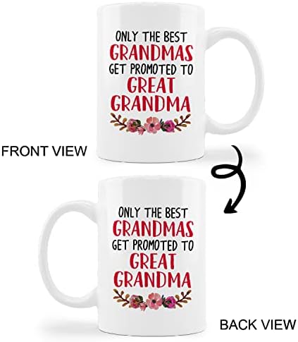 ספל סבתא רבא, רק הסבתות הטובות ביותר מקודמות לסבתא רבא ספל קרמיקה-11 עוז כוס ספל תה חלב קפה, סבתא רבא סבתא יום הולדת מתנות ליום האם מנכד