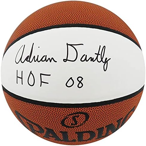אדריאן דנטלי חתם על לוח לבן של Spalding Panel בגודל מלא כדורסל w/hof'08 - כדורסל חתימה