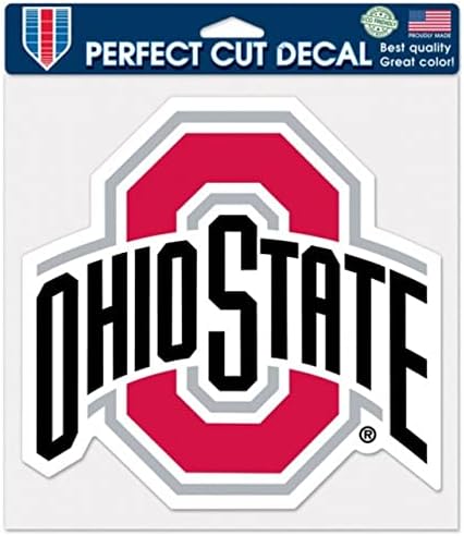 מדינת אוהיו Buckeyes OSU NCAA 8 x 8 צבע מדבקות מחתכים